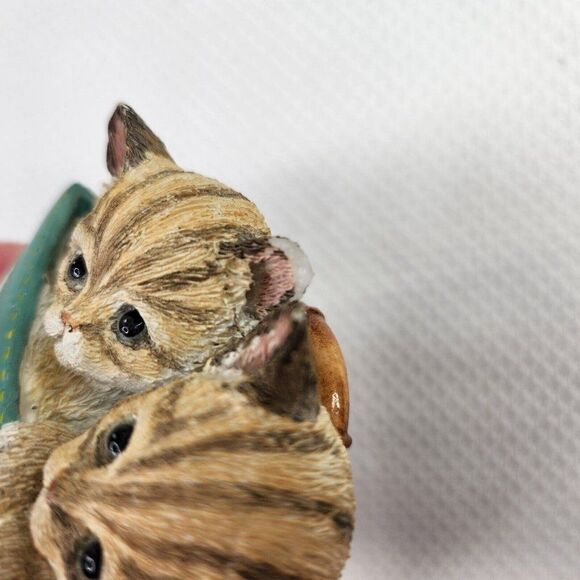 Lenox 2005 Cat Kitty In Purse A Tote For Two Painted Resin Figurine DAMAGED - Picture 2 of 8